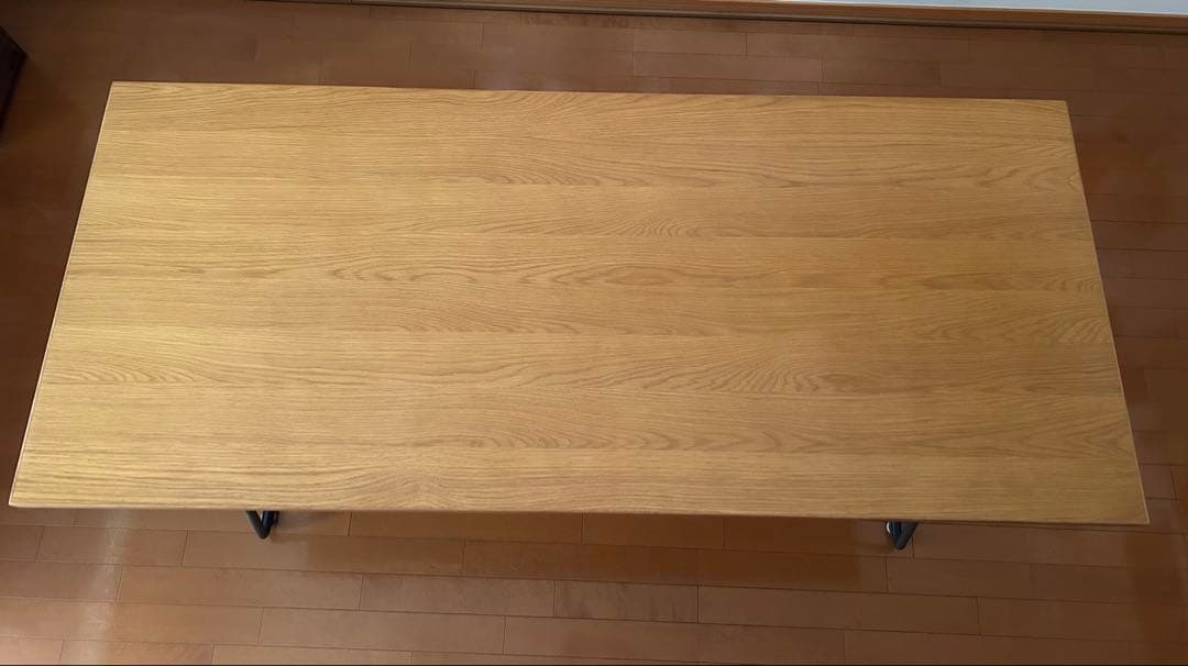 【美品】無印良品◎木製折りたたみテーブル オーク材突板　幅１６０ｃｍ