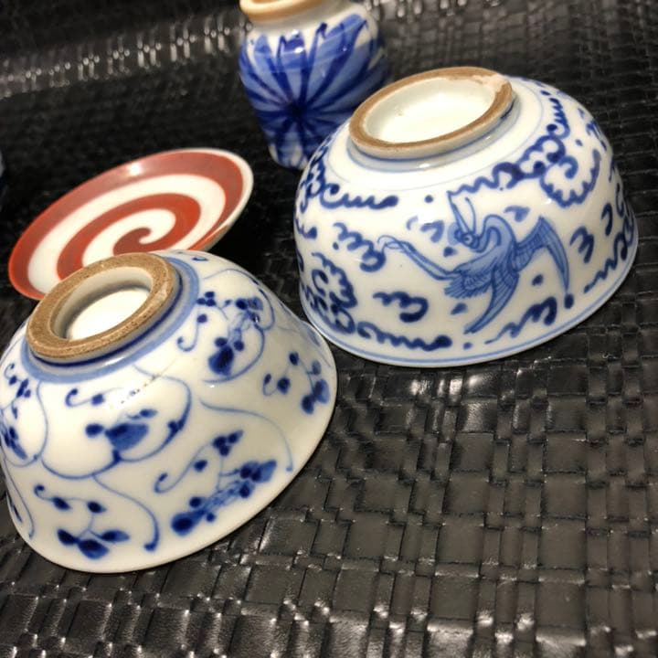 古い雰囲気のある伊万里焼、九谷焼など5点セット作ってみました。茶道具、お猪口