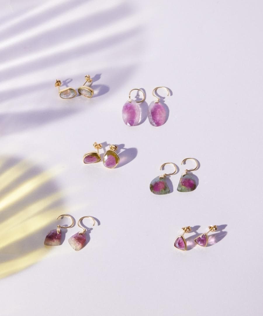 artida oud バイカラートルマリン スウィング ピアス k10