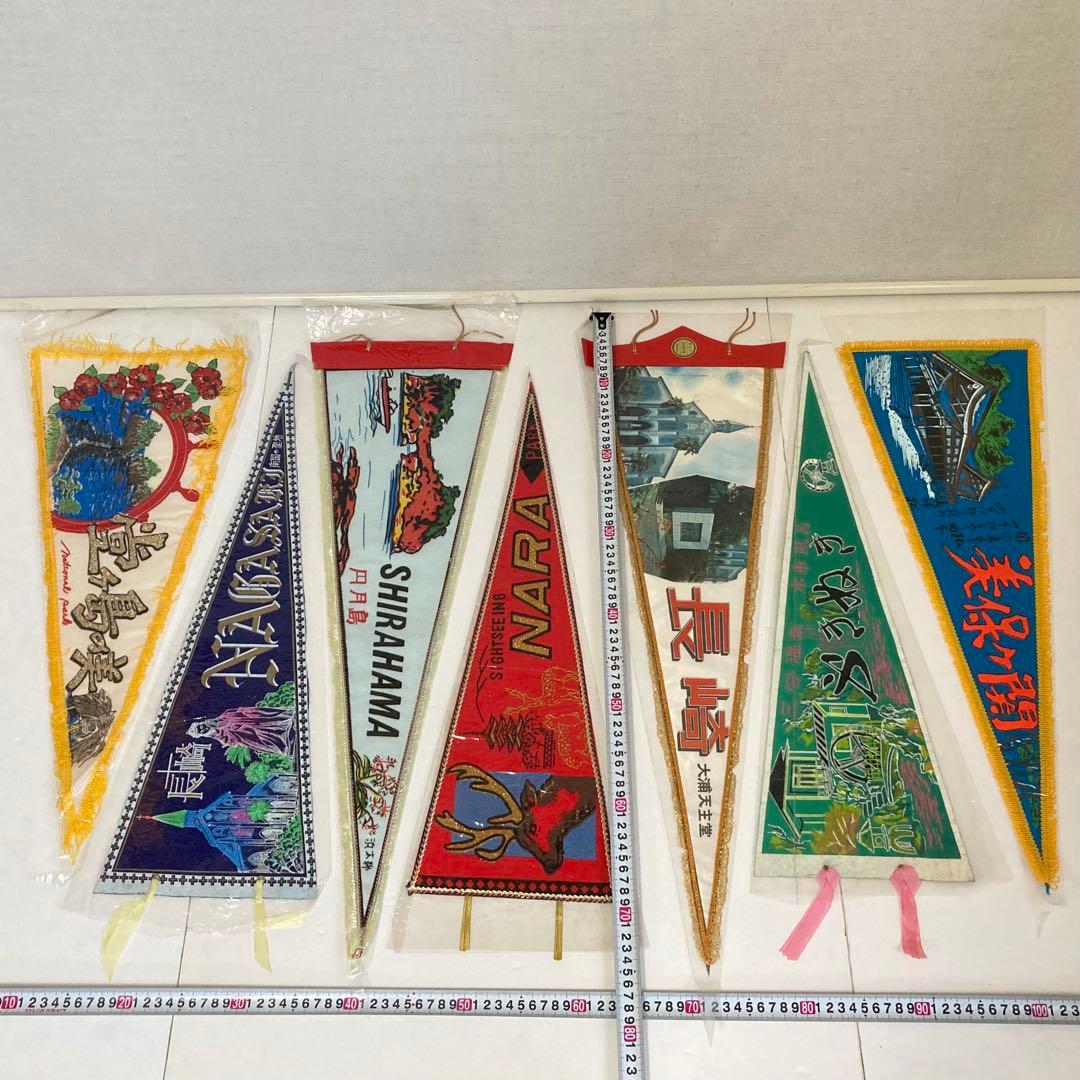 ペナント 壁掛け 旅行 観光地 名所 記念 日本 まとめ売り 60枚 レトロ