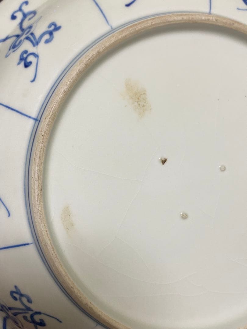 清朝　青白磁の神話的生物の皿　セット2枚