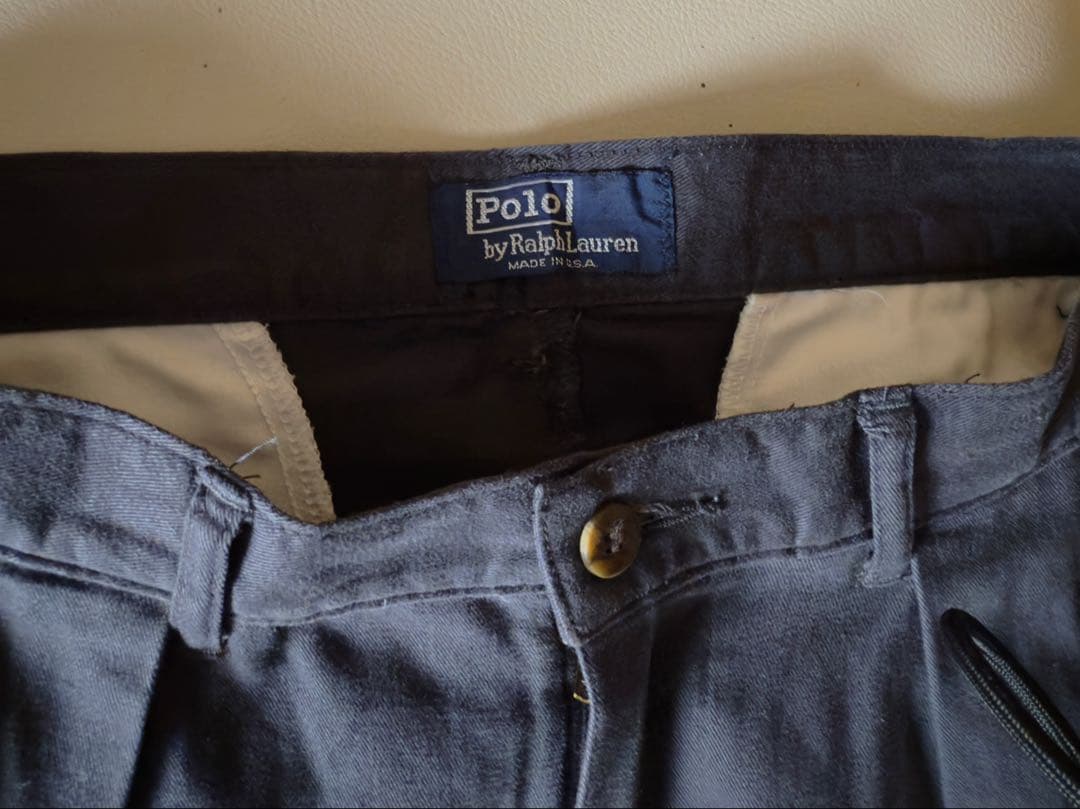 90s ラルフローレン　チノパン ポロチノUSA製 希少　美品　裾上げ済み