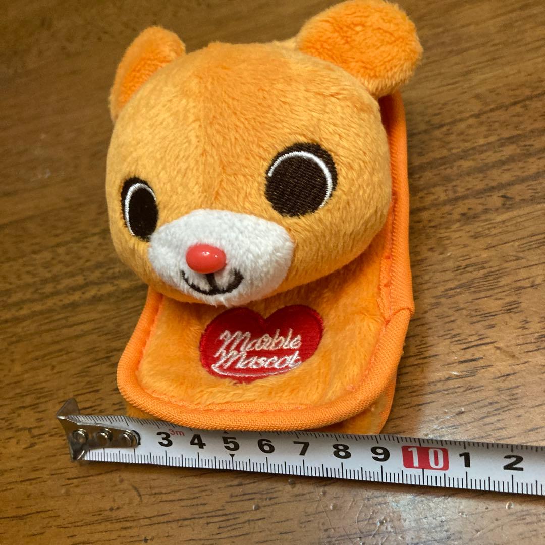 marble mascot ぬいぐるみポーチ　マーブルマスコット　オレンジ　クマ