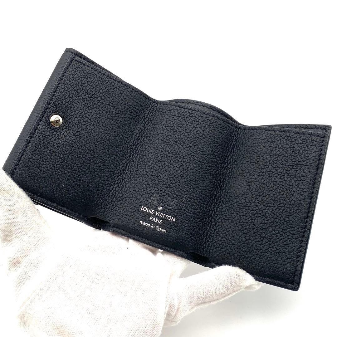 ルイヴィトン ポルトフォイユ ロックミニ 三つ折り財布 ブラック コンパクト