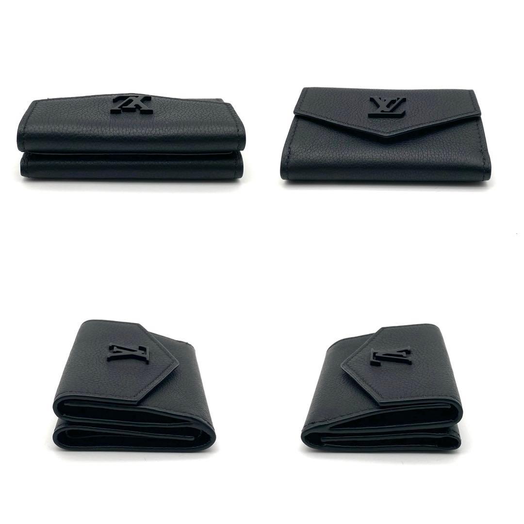 ルイヴィトン ポルトフォイユ ロックミニ 三つ折り財布 ブラック コンパクト