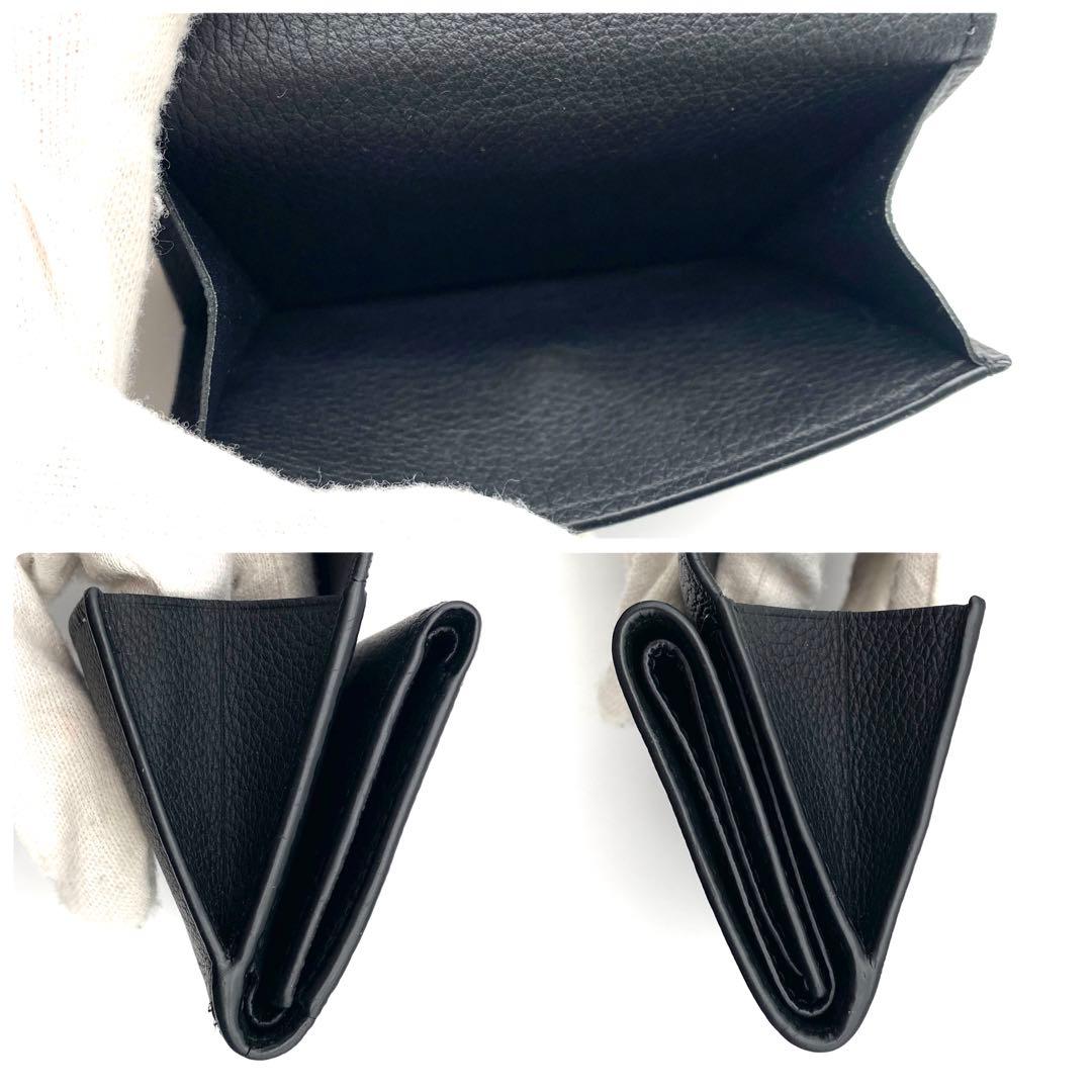 ルイヴィトン ポルトフォイユ ロックミニ 三つ折り財布 ブラック コンパクト