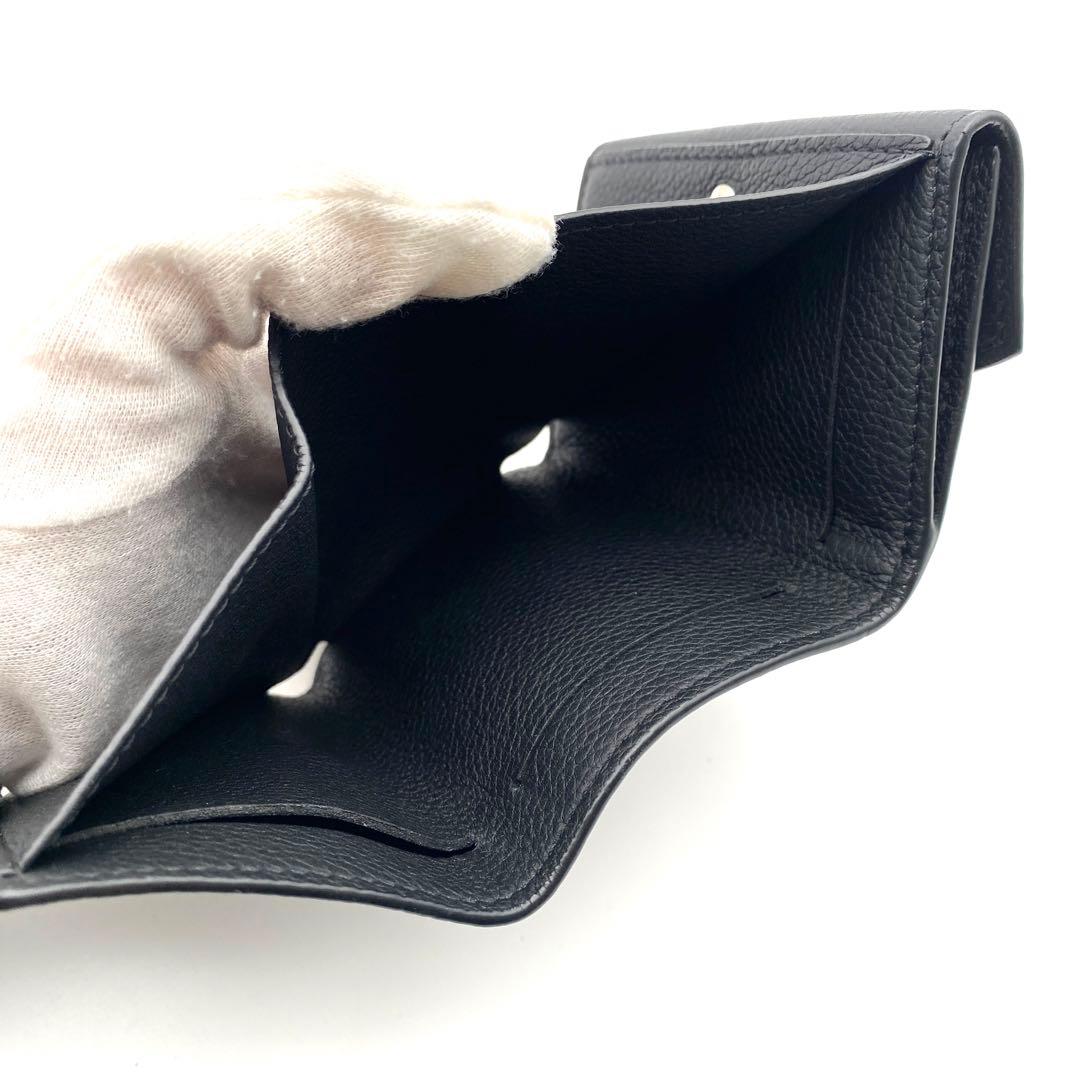 ルイヴィトン ポルトフォイユ ロックミニ 三つ折り財布 ブラック コンパクト