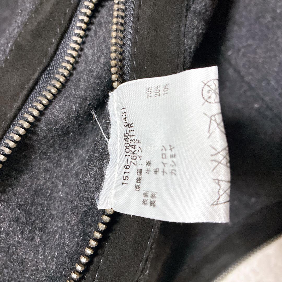 A|X アルマーニエクスチェンジ　黒 シングルライダースジャケット カシミヤ