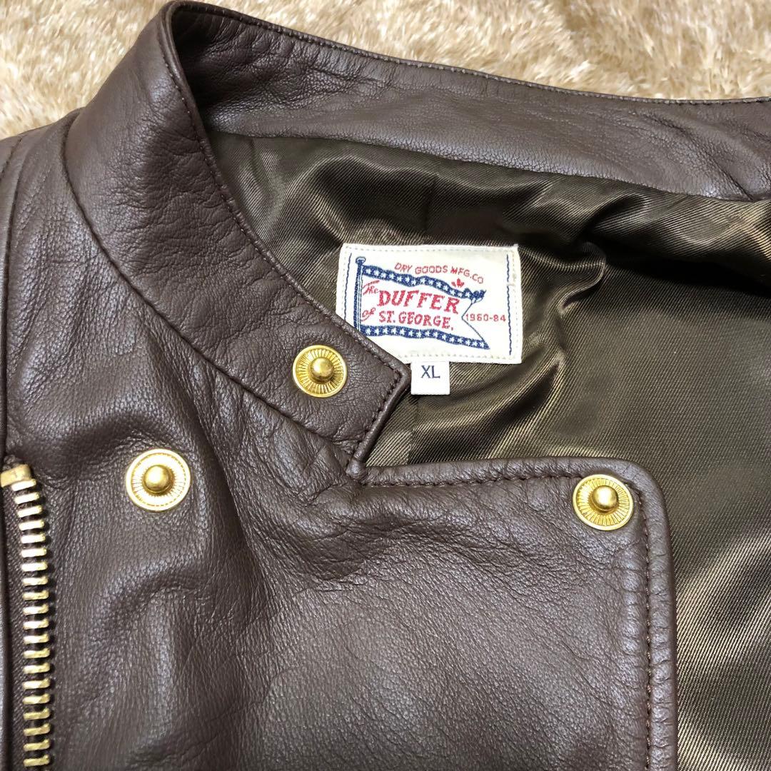 美品duffer DUFFER シングルライダース　ラムレザー　ジャケット