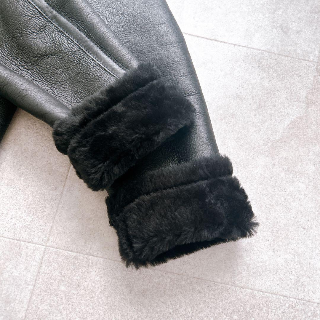 【美品✨】B-3 Flight Jacket シャーリング ムートン　黒 L