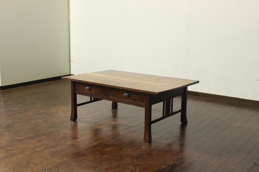 古い文机！抽斗2杯！和室時代箪笥テーブルローボードテレビ台カフェ店舗古家具