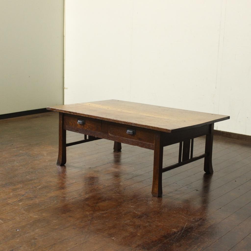 古い文机！抽斗2杯！和室時代箪笥テーブルローボードテレビ台カフェ店舗古家具