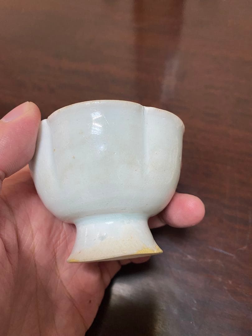 中国　宋　湖田窯　青白磁　盃　盃台