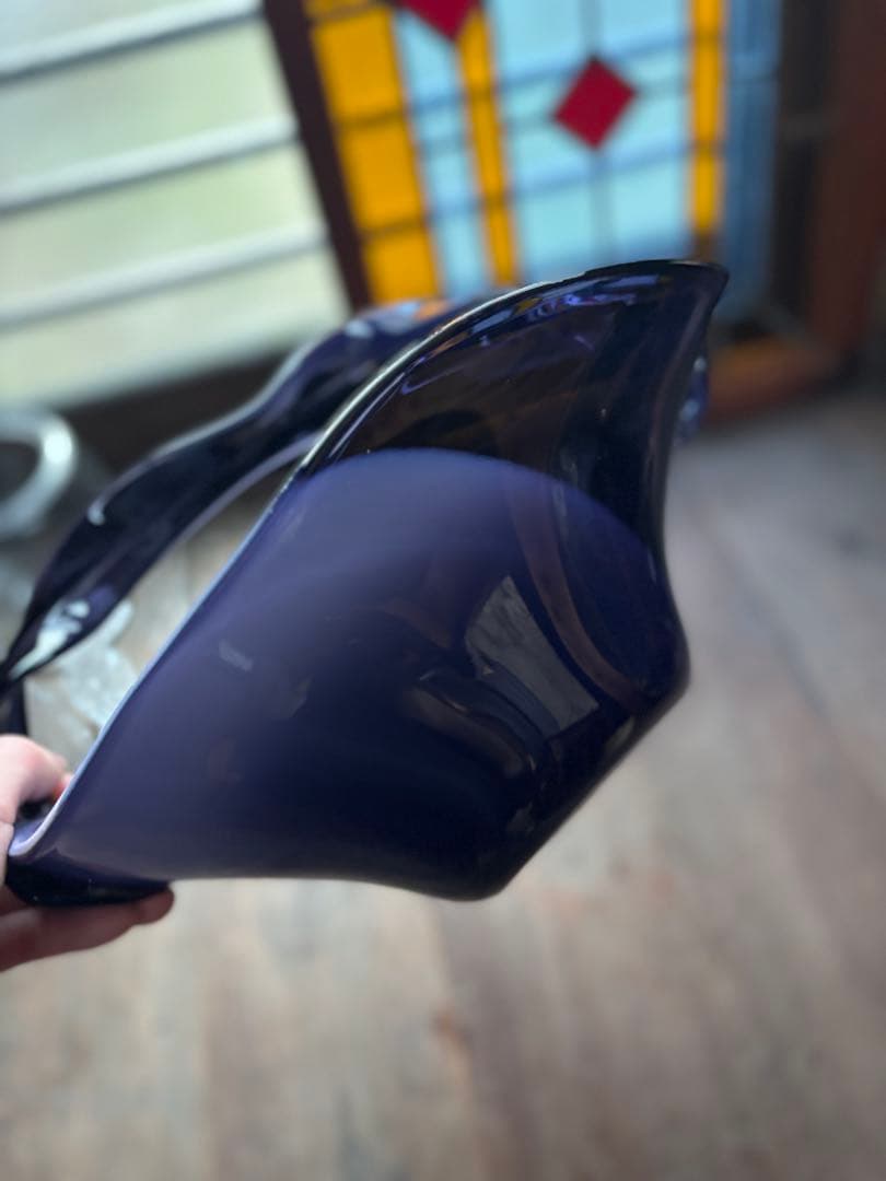 マルティーニ ガラス花器｜深紫の揺らぎが美しいヴィンテージフラワーベース