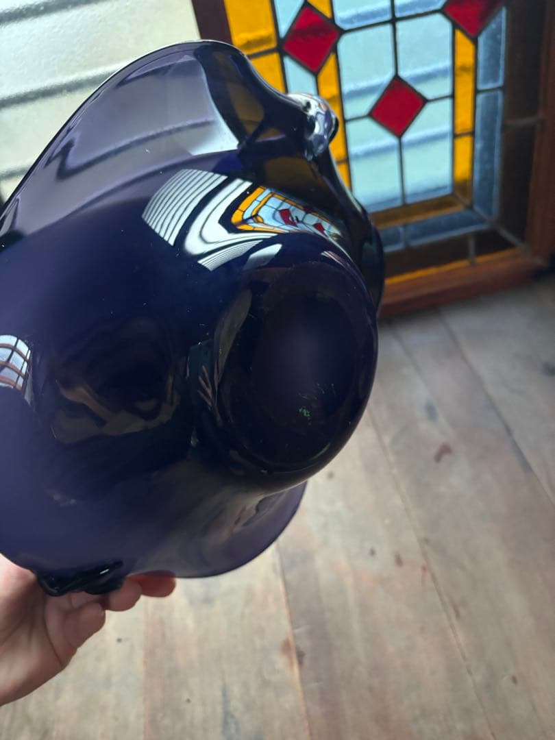 マルティーニ ガラス花器｜深紫の揺らぎが美しいヴィンテージフラワーベース