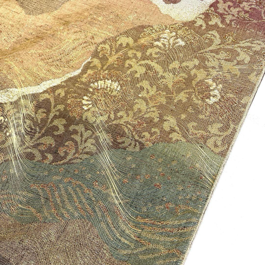 専用帯4985 ●染織の名門 しょうざん謹製 生紬 高級 正絹 袋帯