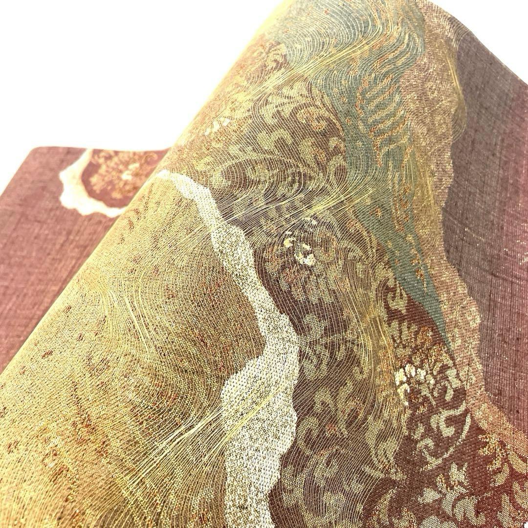 専用帯4985 ●染織の名門 しょうざん謹製 生紬 高級 正絹 袋帯