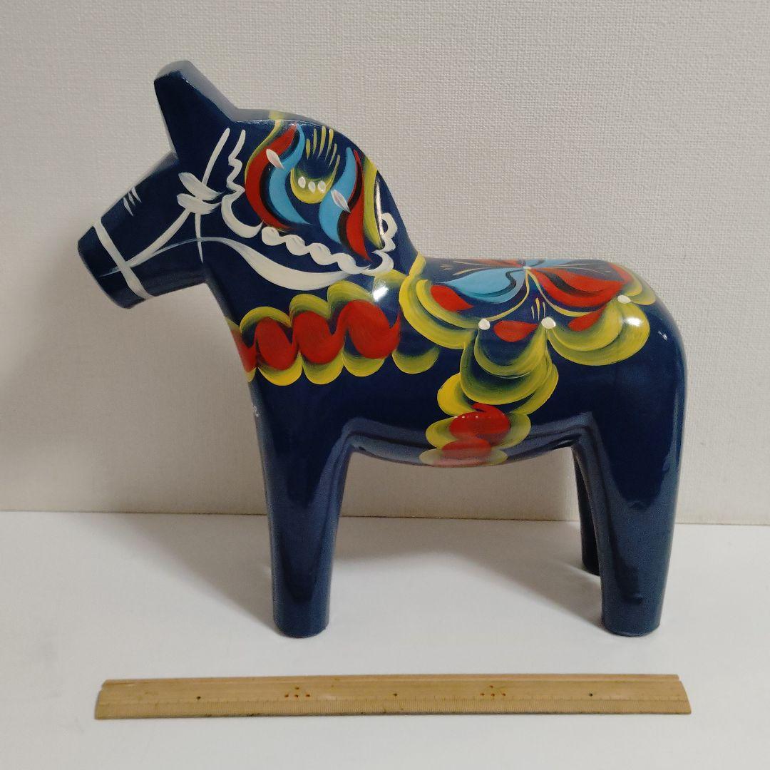 北欧の馬置物 スウェーデンハウス　ダーラナホース　青