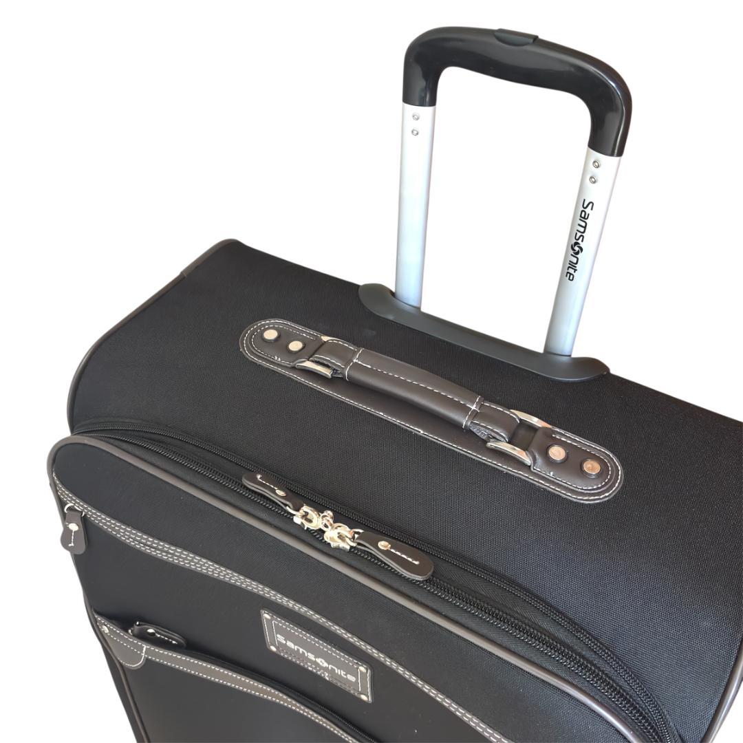 サムソナイト 大型 大容量 スーツケース ソフト 拡張機能付き 黒 ブラック