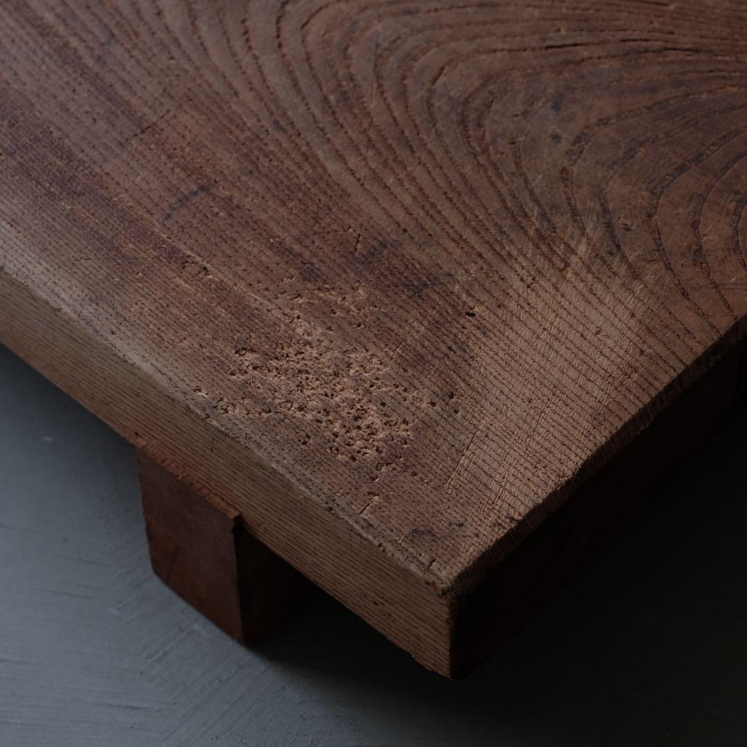 欅材 古い台　まな板 花台 座卓 カッティングボード 古道具 古民具 骨董