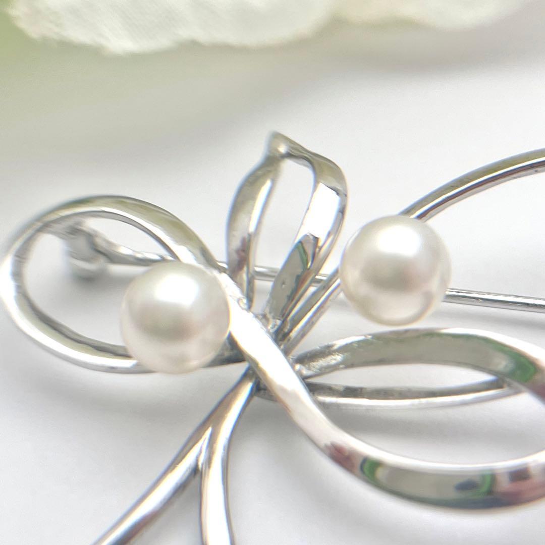 ☆美品☆ミキモト　パール　ブローチ　シルバー　皇室御用達ブランド