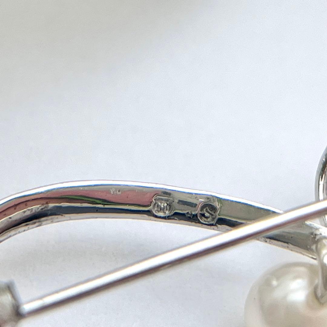 ☆美品☆ミキモト　パール　ブローチ　シルバー　皇室御用達ブランド