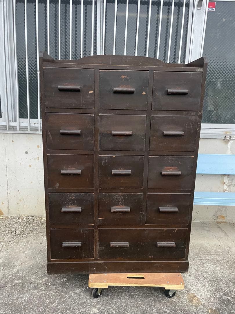 レトロ家具　古い引き出し　アンティーク　古材　木製チェスト