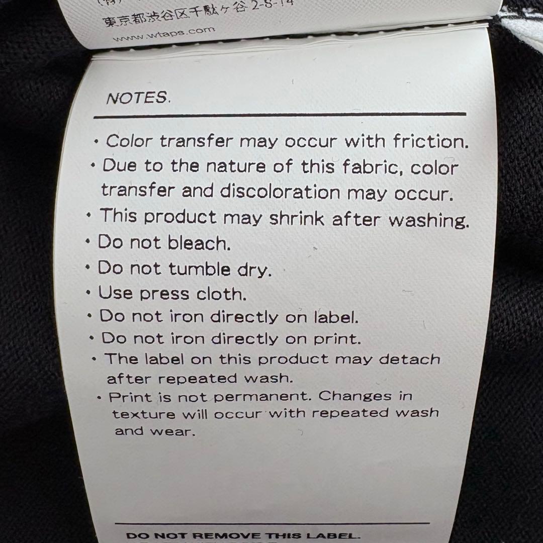 ダブルタップス WTAPS フットボール Tシャツ ロンT 長袖　黒 ブラック