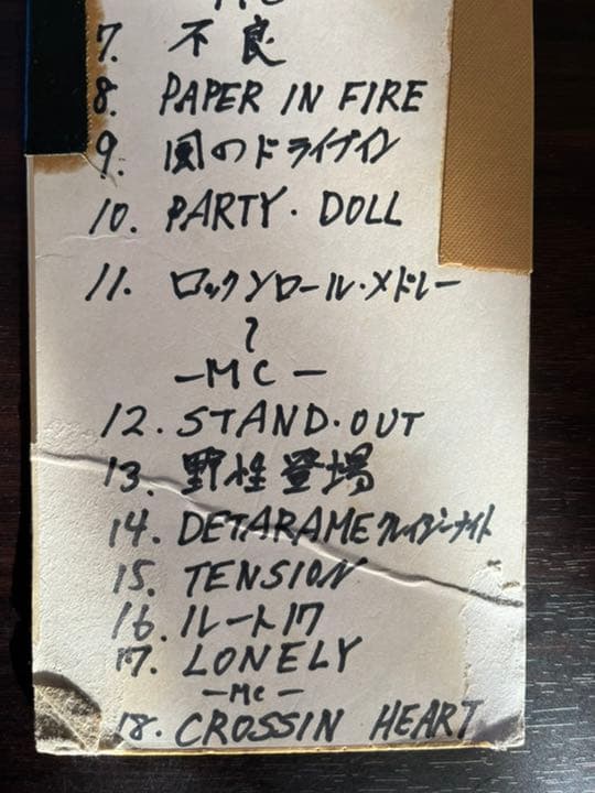 男闘呼組　過去コンサート　セットリスト色紙