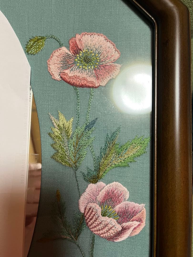 戸塚刺繍　八角形刺繍花柄ミラー