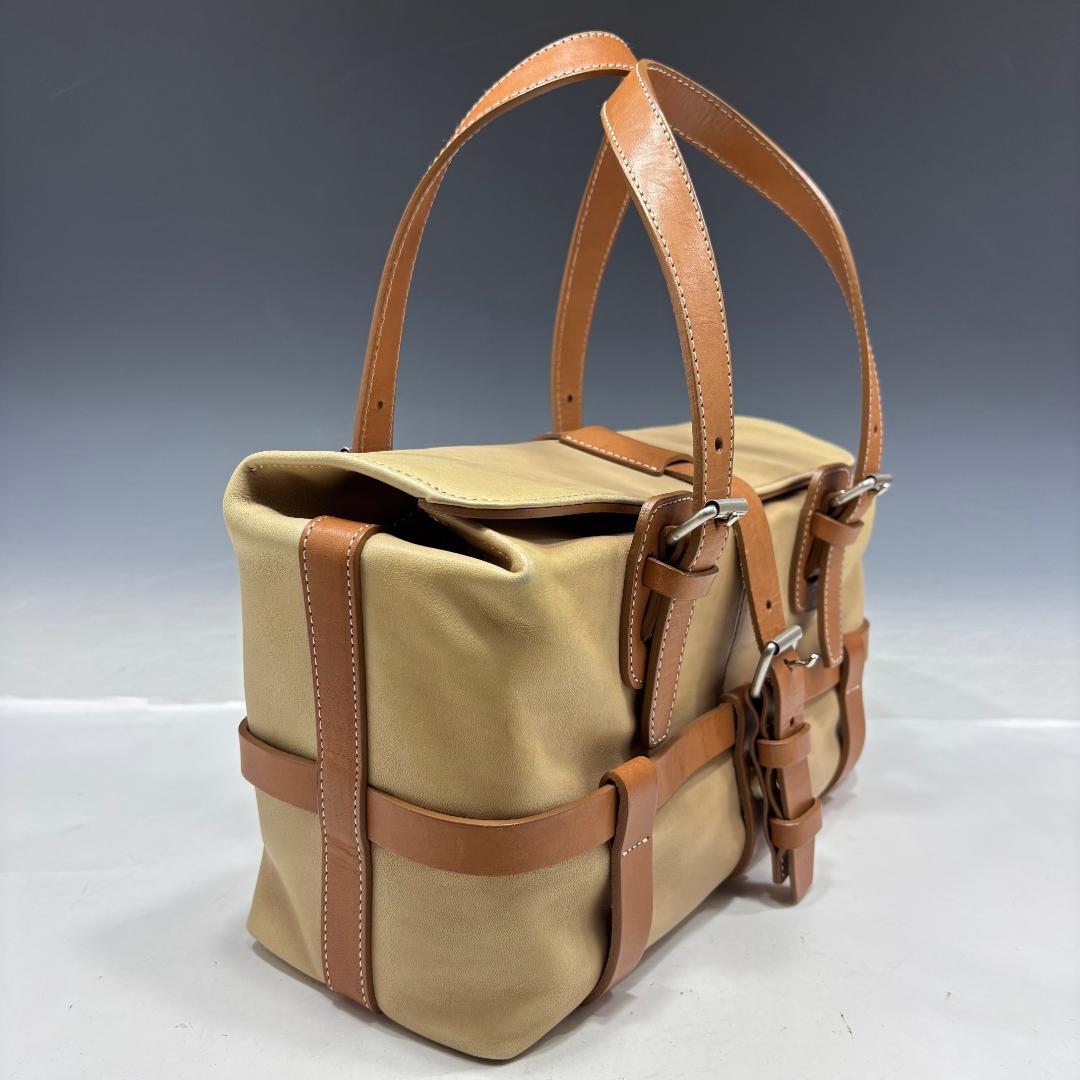 状態良【土屋鞄製造所本物】ミニボストンバッグ/ハーネスクローク/オールレザー