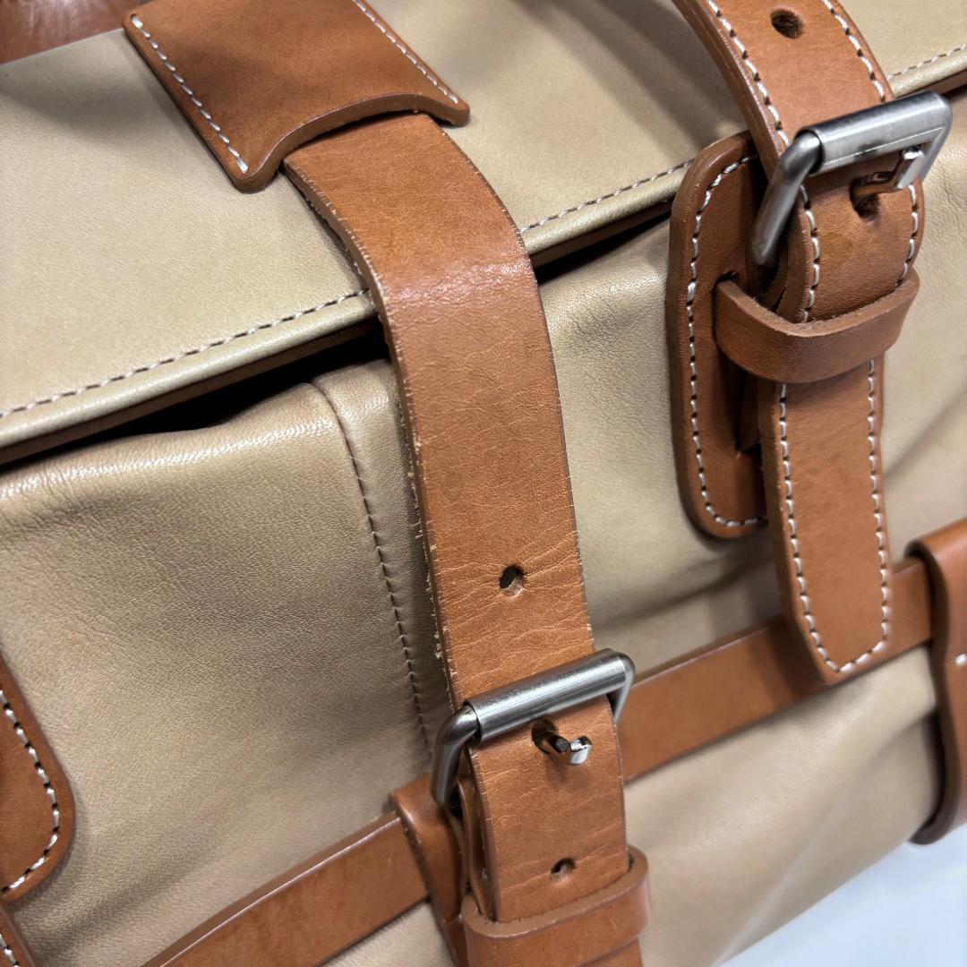 状態良【土屋鞄製造所本物】ミニボストンバッグ/ハーネスクローク/オールレザー