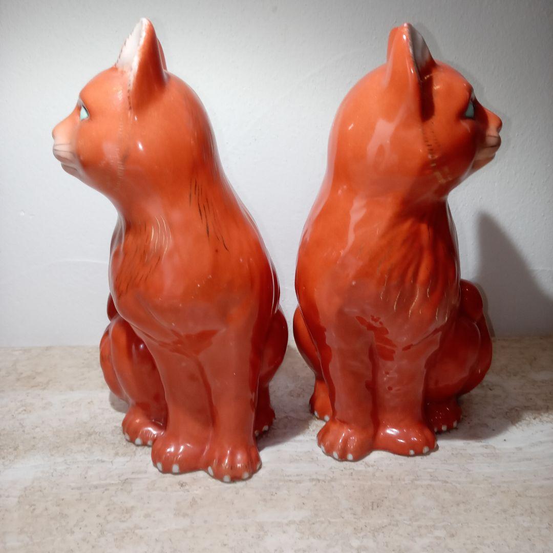 ヴィンテージ品　ネコ置物1対