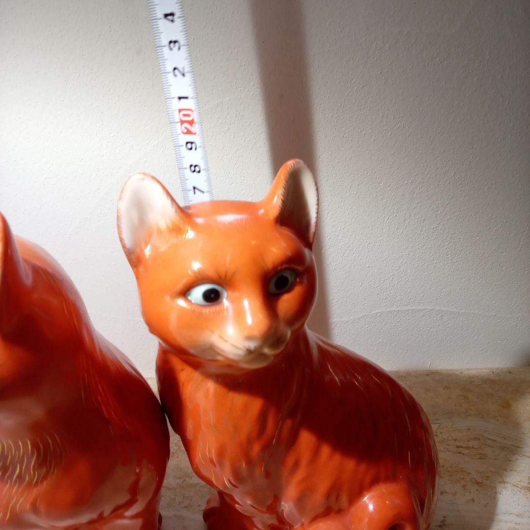 ヴィンテージ品　ネコ置物1対