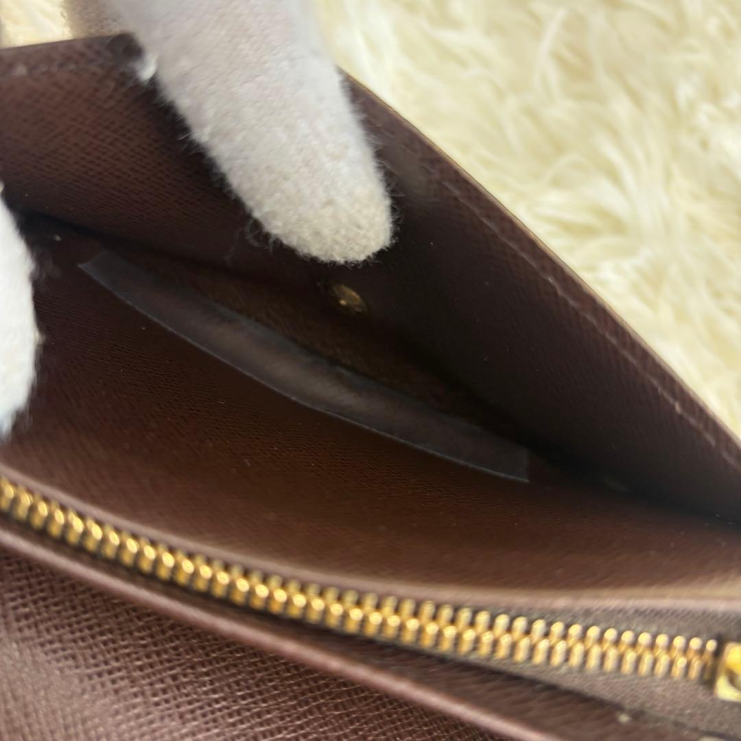 美品！ルイヴィトン ダミエ エベヌ　ポルトフォイユ トレゾール L字財布