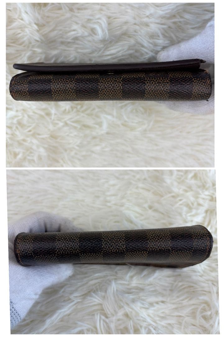 美品！ルイヴィトン ダミエ エベヌ　ポルトフォイユ トレゾール L字財布