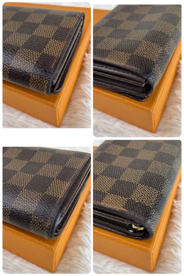 美品！ルイヴィトン ダミエ エベヌ　ポルトフォイユ トレゾール L字財布