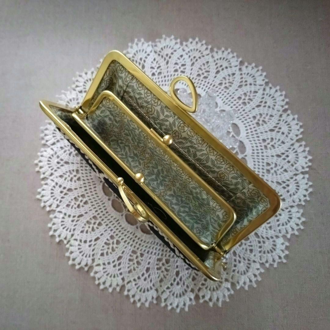 1238 ミナペルホネン tambourine ジョーゼット 親子がま口 長財布