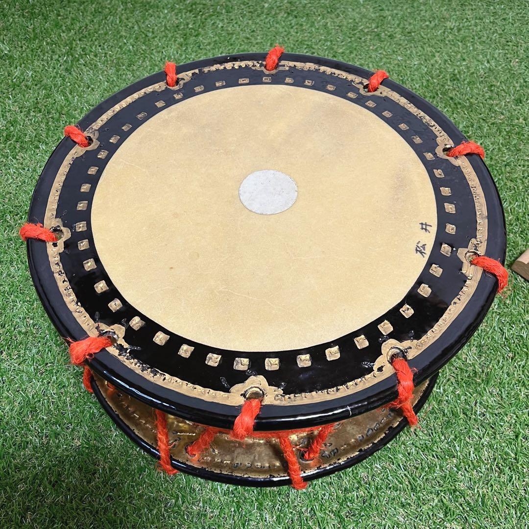 伝統芸能 締太鼓 和太鼓 スタンド バチ ケース付き 和楽器 打楽器