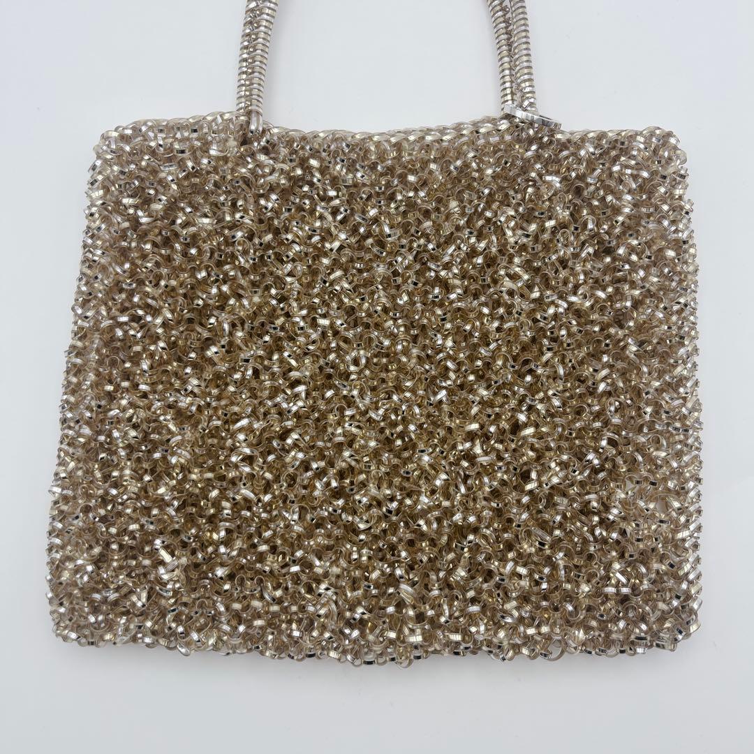 【美品】アンテプリマ スクエアワイヤーバッグ ゴールド ミニハンドバッグ