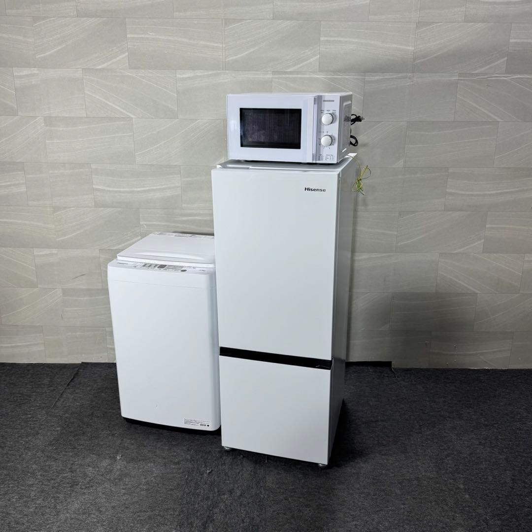 生活家電3点セット 冷蔵庫 洗濯機 電子 レンジ 単身用 格安 d5195