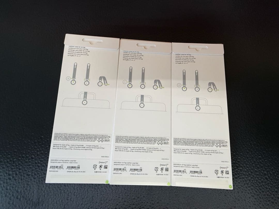 Apple純正 　レザーループ (PRODUCT)RED　新品3個セット