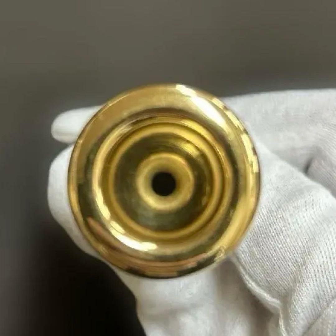 トランペットマウスピース　バック Bach3C リムゴールドプレート