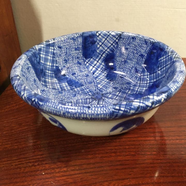 古伊万里 染付 染め付け 鉢 ひねり 伊万里 呉須