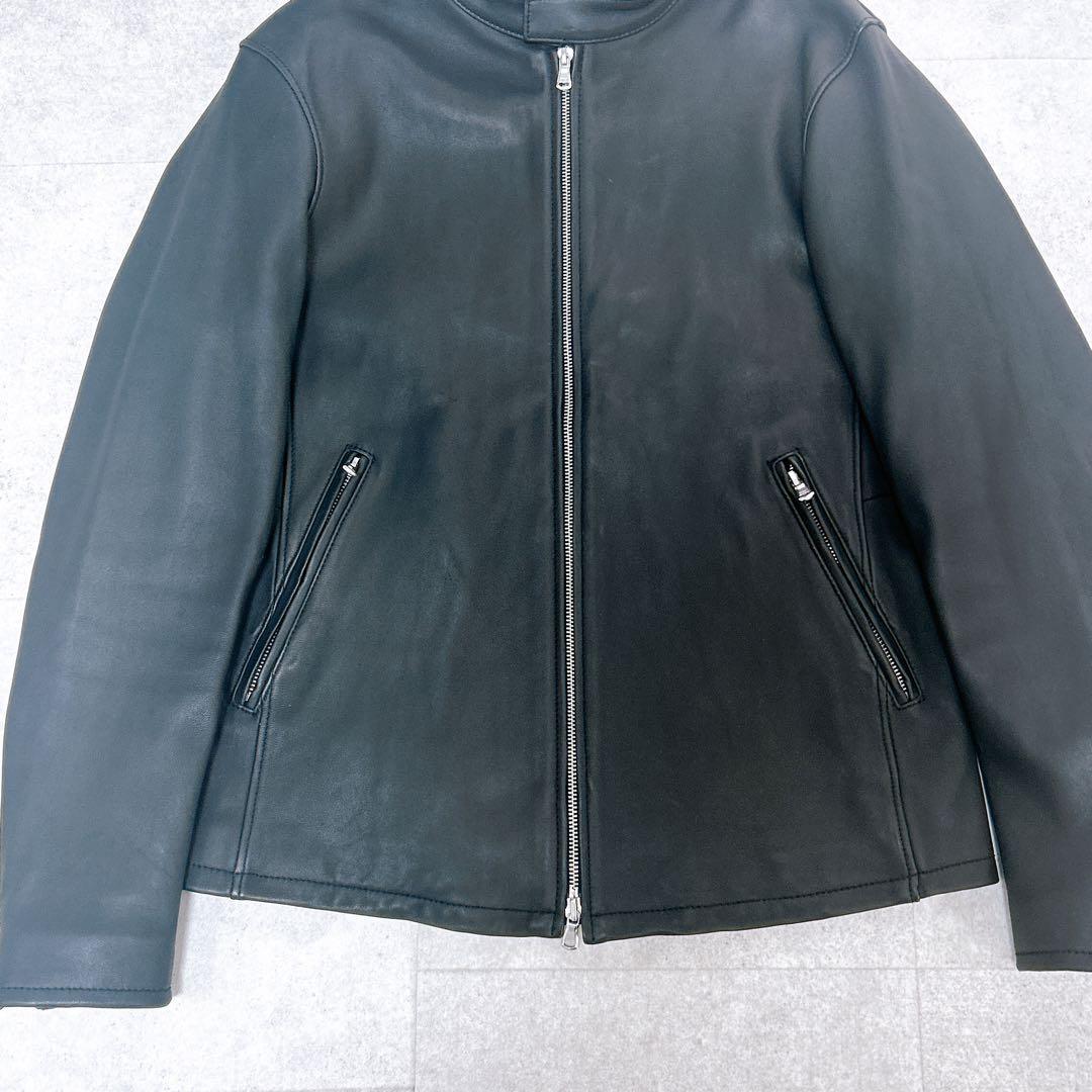 美品✨ 希少XL✨ユナイテッドアローズ シングルライダース ブラック 黒 羊革