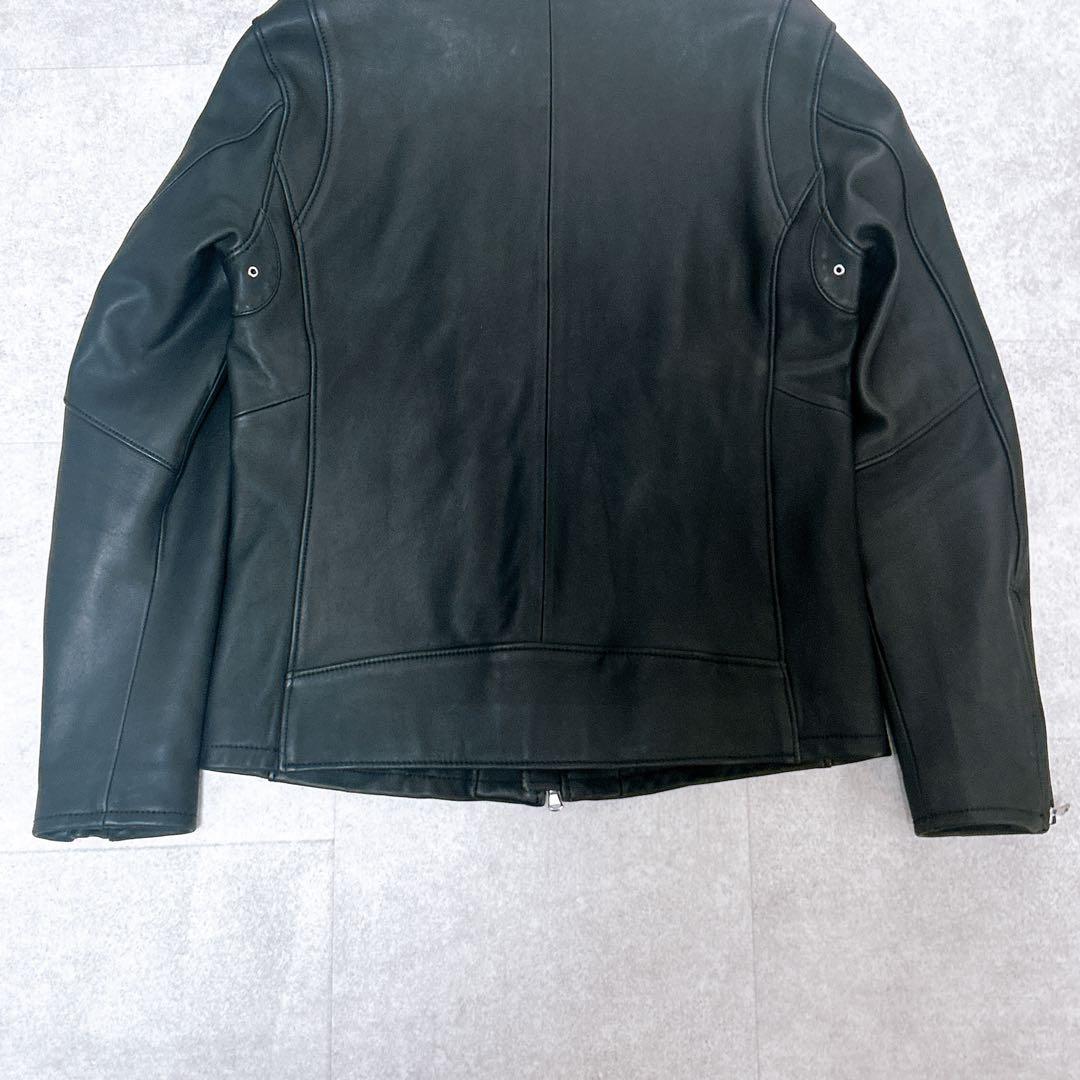 美品✨ 希少XL✨ユナイテッドアローズ シングルライダース ブラック 黒 羊革