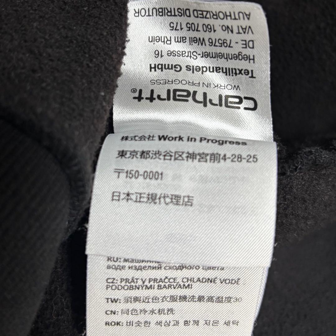 Carhartt WIP ジップパーカー フーデッドスクエアラベルジャケット L