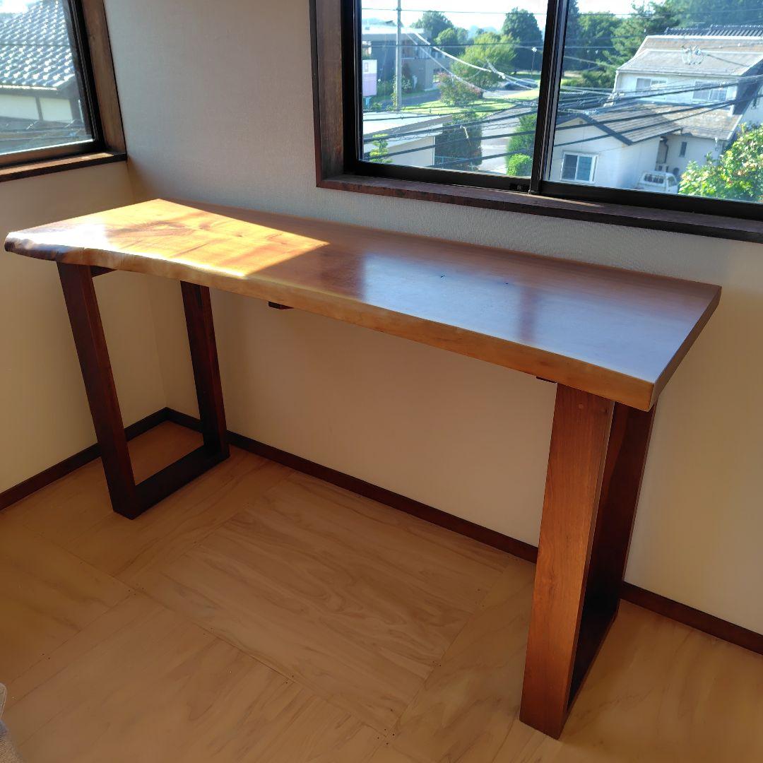 一枚板ウォルナット、スタンディングデスク、ダイニングテーブル