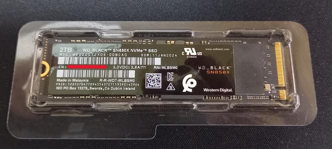 内蔵型SSD WD_BLACK SN850X NVMe SSD 2TB