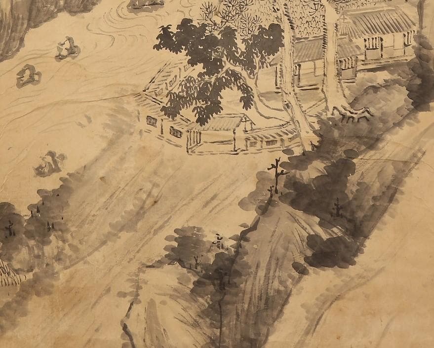 【保証書】★渡辺崋山 渓山高隠図★検）谷文晁 渡辺省亭 富岡鉄斎 伊藤若冲